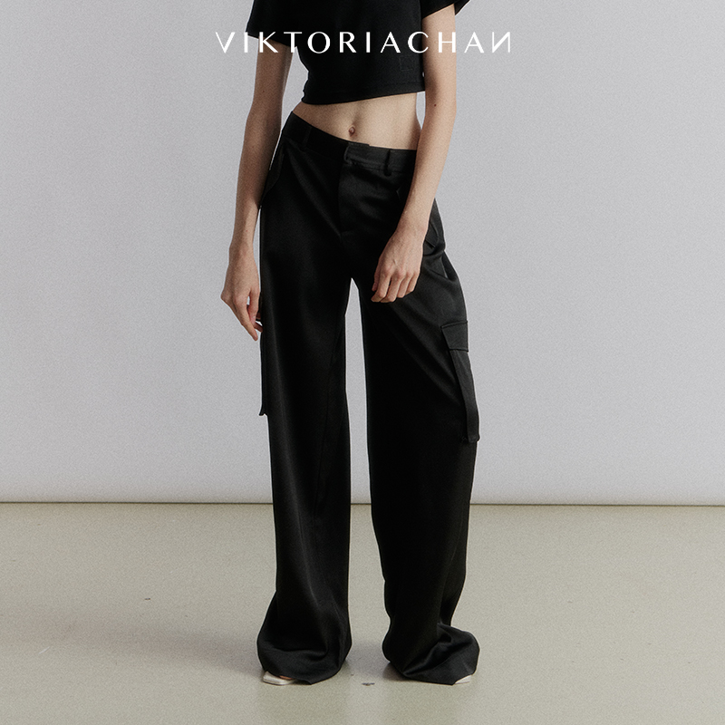 廓形长裤口袋装饰VIKTORIACHAN