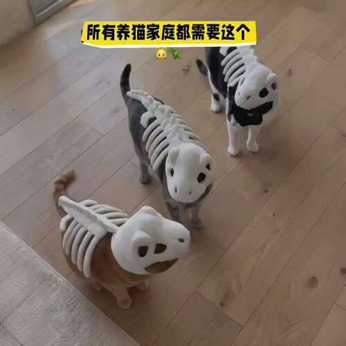 爆款外贸宠物头骨骨架玩偶仿真超高颜值玩偶公仔头套外骨骼帽子批