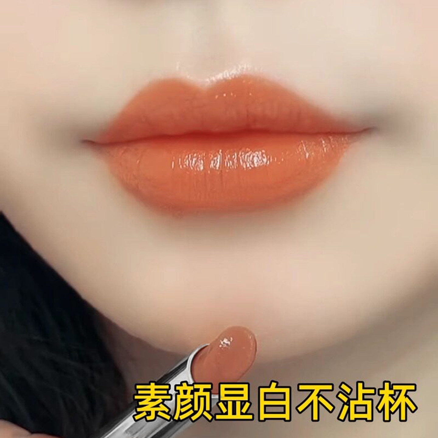 【正品官方旗舰店】不掉不沾杯胡萝卜色哑光防水滋润不易脱色口红