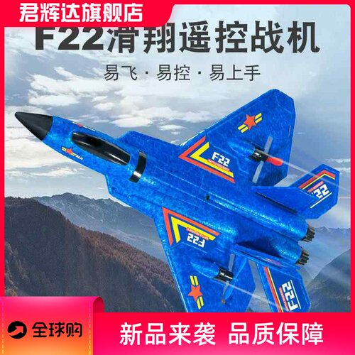 F22战斗机男孩2.5通遥控滑翔机户外2.4G遥控飞机飞行器玩具