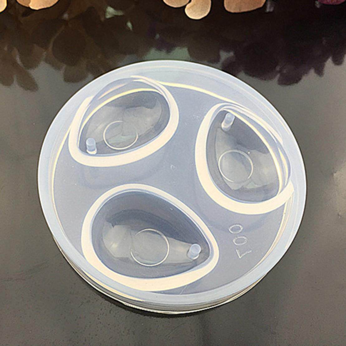 带孔水滴时光石模具ab水晶滴胶树脂diy手工胎毛吊坠
