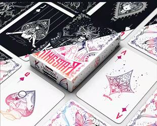 野猪校长kingstar黑白彩色静谧v2镀边限量魔术花切收藏扑克纸牌