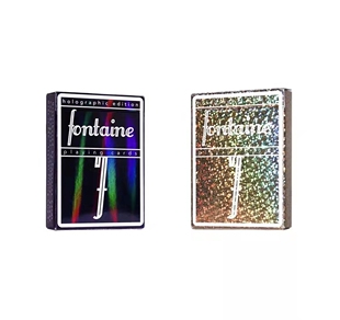 野猪校长炫彩全息彩虹黑色holo方丹Fontaine魔术花切收藏扑克纸牌