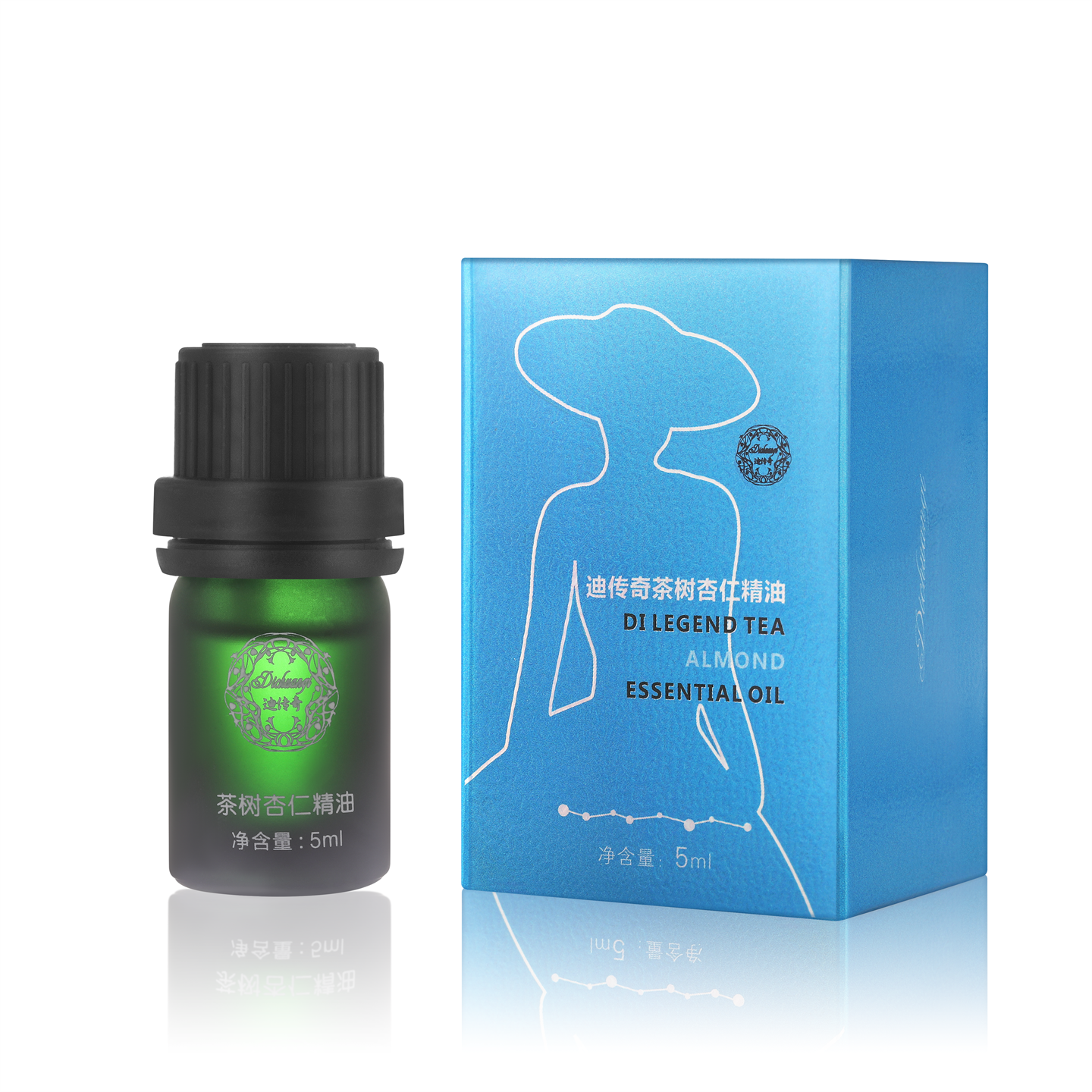迪传奇茶树杏仁精油5ML 祛除痘痘肌痤疮粉刺闭口退红修复精华液