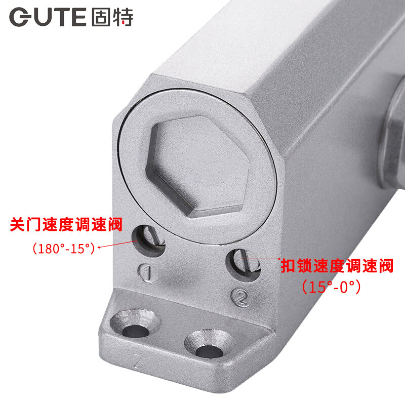 自动缓冲闭门器90度无定位家用轻型弹簧关门器可调门