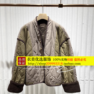 撞色廓形宽松棉服外套BDS4PD3602线条画家 新款 毅播商场同款 25冬季