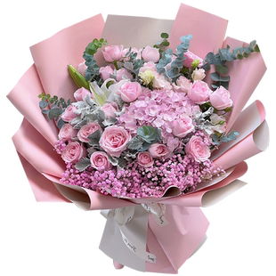 超大混搭玫瑰花束鲜花速递同城配送女友生日上海成都全国店小时达