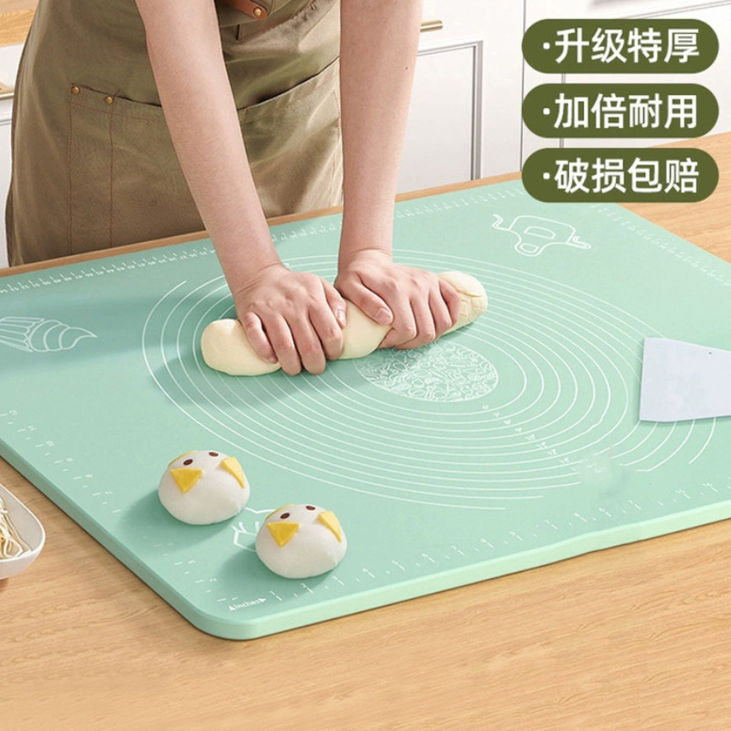 硅胶揉面垫防滑加大食品级家用擀面和面板垫子大号厨房包饺子案板图片