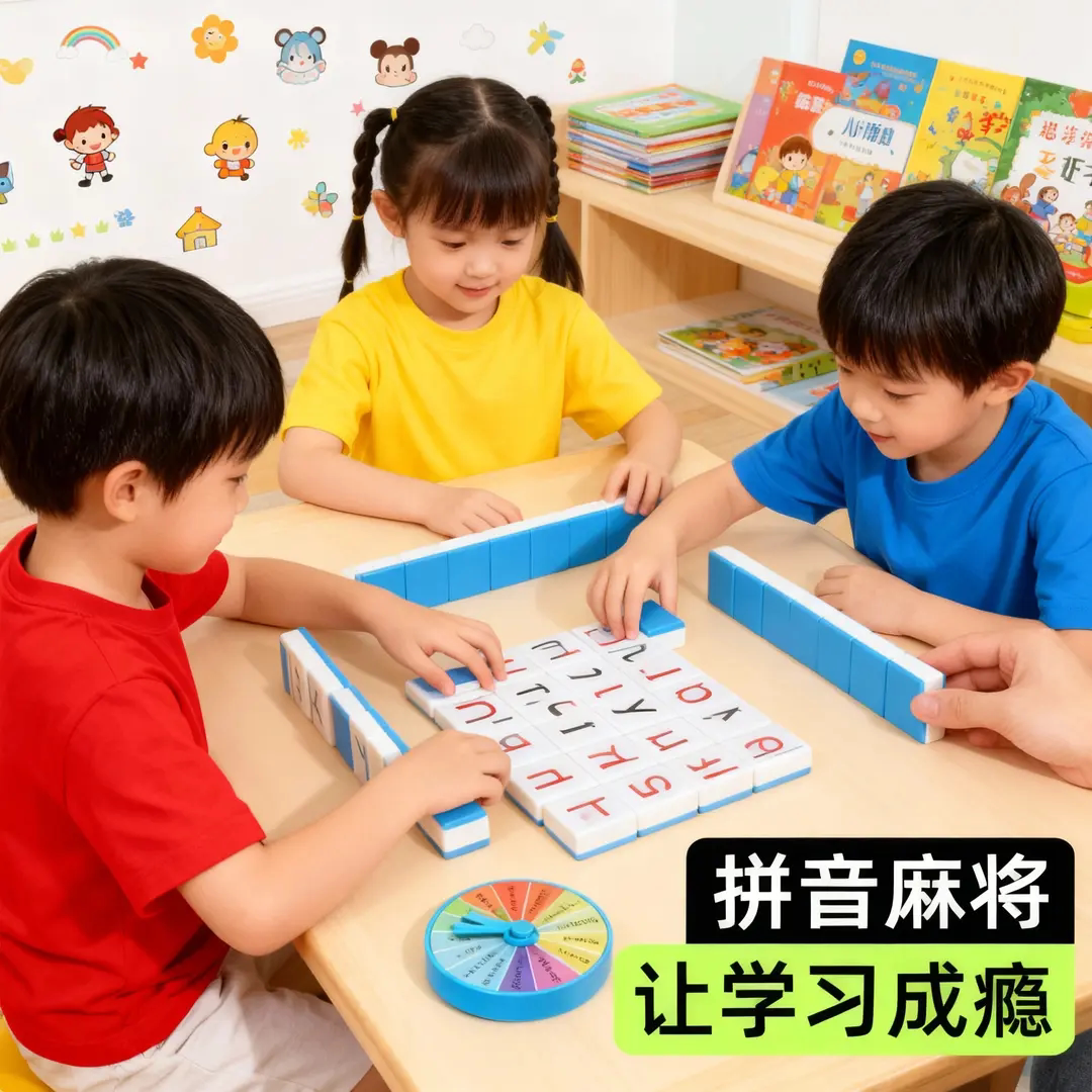 拼音麻将益智桌游儿童早教