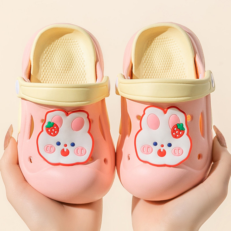 厚底儿童凉拖鞋女童夏季室内防滑包头可爱女孩宝宝沙滩亲子洞洞鞋