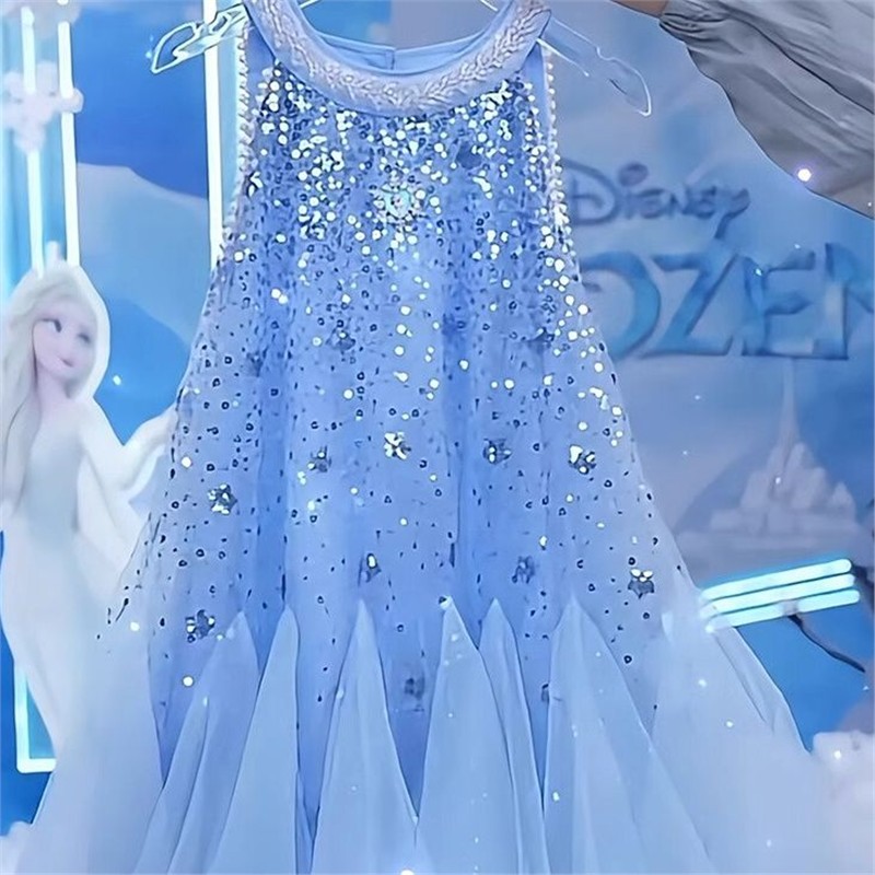 女童冰雪连衣裙奇缘夏季子