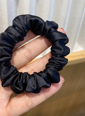 2025年新款扎头绳高级感缎面肠圈高弹不伤发初中生发圈成人皮筋