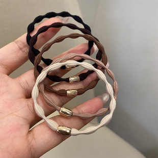 简约扎头发绳基础高弹耐用橡皮筋女百搭发细皮套适合发量少发圈