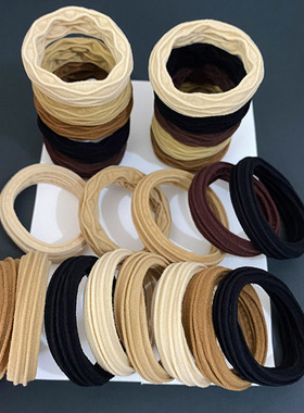 高弹力加粗无缝发圈扎马尾头绳女扎头橡皮筋耐用高颜值不伤发发绳