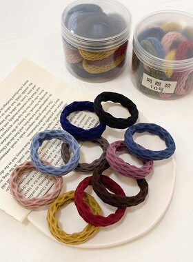 日韩简约高弹力无缝发圈橡皮筋女扎头绳网红马尾耐用皮套发绳时尚