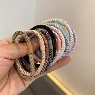 简约加粗高弹耐用发绳简约学生扎高马尾皮筋皮套发饰成人编织头绳