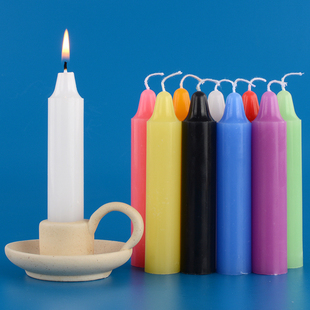 小型号短时无味彩色马卡龙活动装 饰绿蜡烛普通照明传统节日用红腊