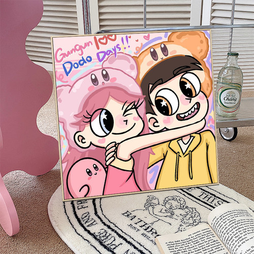星蝶公主风数字油画卡通动漫丙烯