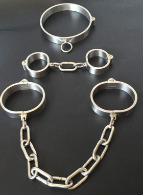 密室手铐道具玩具手扣男女儿童影视拍摄道具不锈钢玫瑰金脚铐