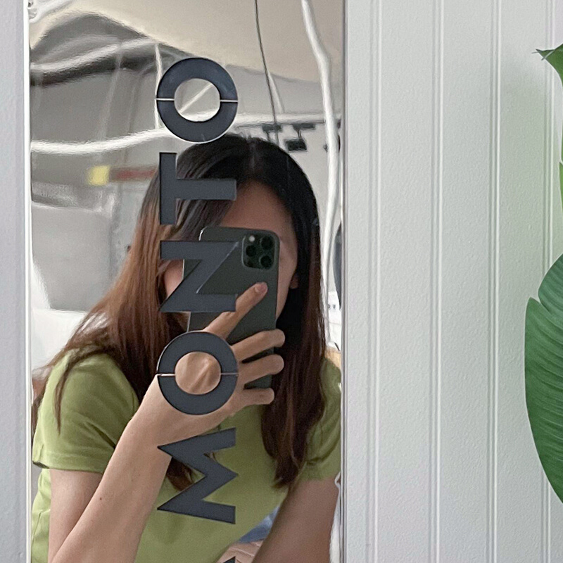 镜面不锈钢LOGO发光字灯箱网红侧挂奶茶店桌面门头招牌广告牌灯牌