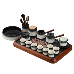 2025新款功夫茶具套装家用办公会客盖碗茶壶侧把壶茶杯六君子茶盘