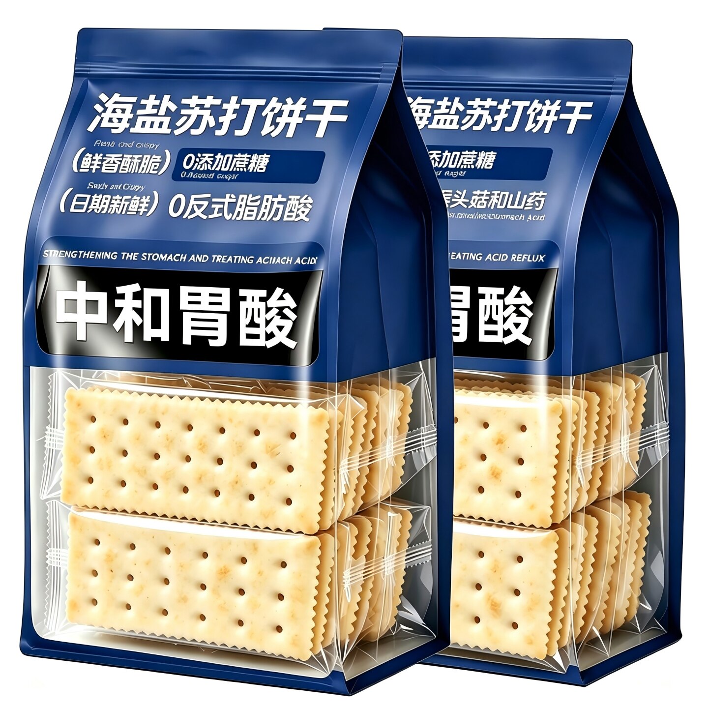 央妈推荐海盐苏打饼干养治无糖低脂咸味奶盐饼干官方旗舰店胃酸图片
