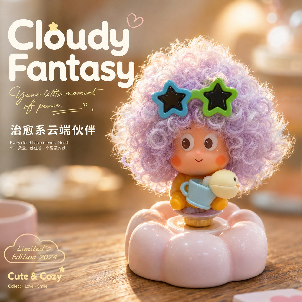 景德镇治愈系卡通星星人摆件