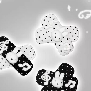 新款原创波点米菲兔创口贴ins风宅萌发发卡刘海配饰发饰发夹