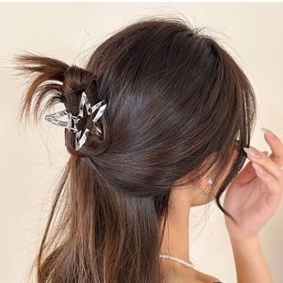 高级感液态星星发夹女后脑勺半扎发抓夹小号鲨鱼夹ins冷淡风头饰