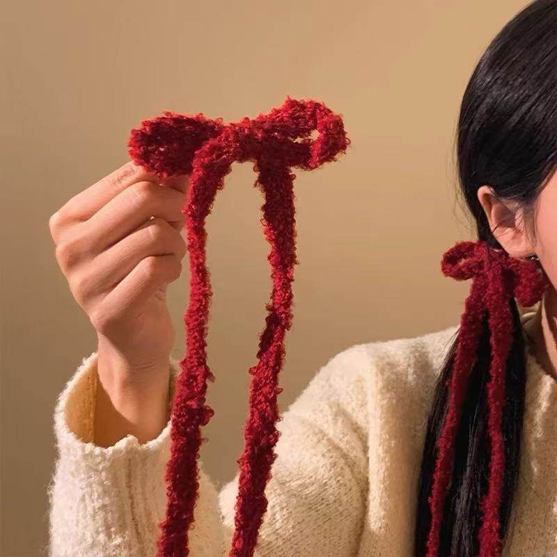 洛丽塔配饰新年头饰红色毛绒蝴蝶结发夹女新轻奢款高级感前额碎发,饰品/流行首饰/时尚饰品新,发饰,淘宝优惠券,粉丝福利购,淘宝优惠卷