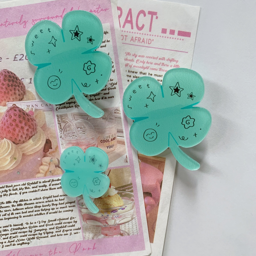 幸运四叶草发夹古早感刘海夹