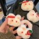 过春节冰糖葫芦小兔毛茸发圈发夹软萌可爱腮红兔发绳学生马尾发饰