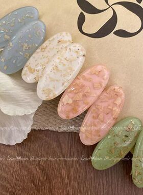 清新乖巧~2个刘海发夹女前额碎发卡2024新款高端侧边鸭嘴夹子头饰