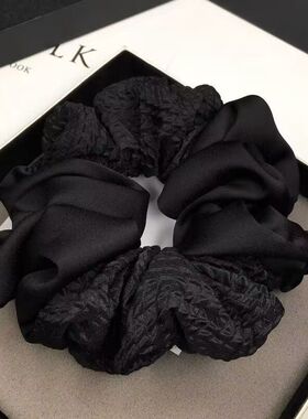 大肠发圈女2025新年高端头绳黑色高级感发绳扎头头花头饰发饰大号