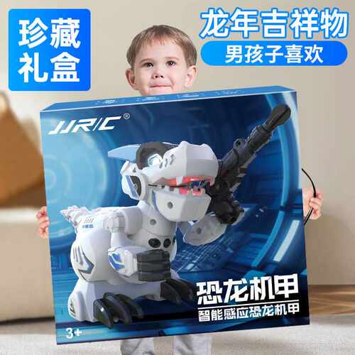 JJR/C儿童玩具遥控恐龙玩具电动霸王龙机器人玩具男孩生日生日礼