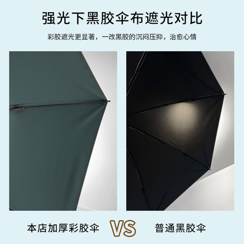太阳伞女防晒防紫外线晴雨伞两用彩胶黑胶涂层遮阳伞折叠高颜值UV