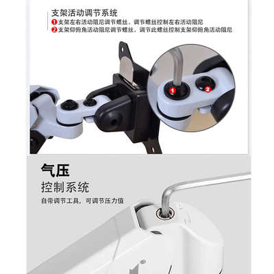 悠视显示器支架 电脑显示屏桌面挂架 旋转气压液晶屏幕摇臂架子