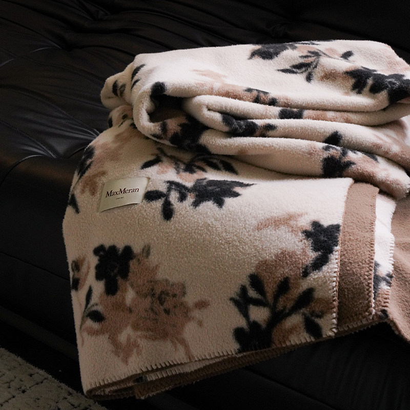 Zijpe~亲肤柔软秋冬仿生羊绒休闲毯沙发盖毯披肩毯可机洗毯子毛毯