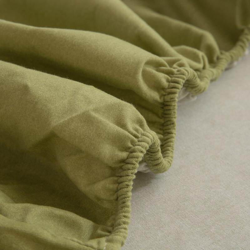 冬天加厚磨毛纯棉床笠单件宿舍纯色全包床单防滑全棉床垫套保护罩