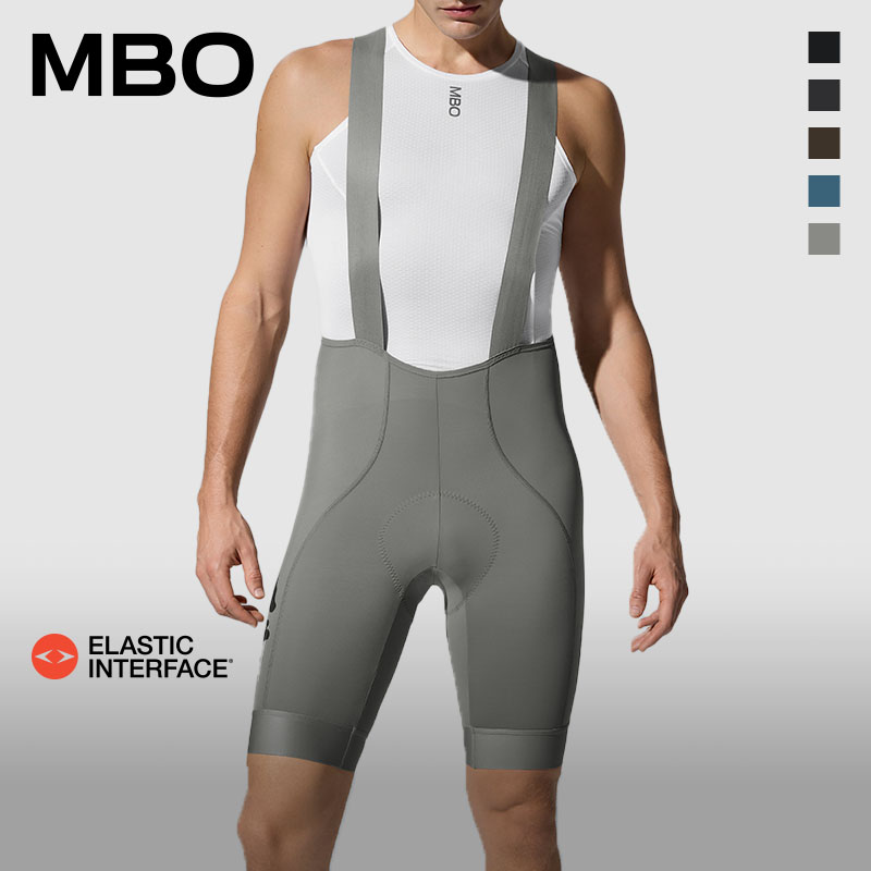MBO 男子春夏吸湿速干耐磨防晒UPF50+背带骑行短裤T100双箭头减震
