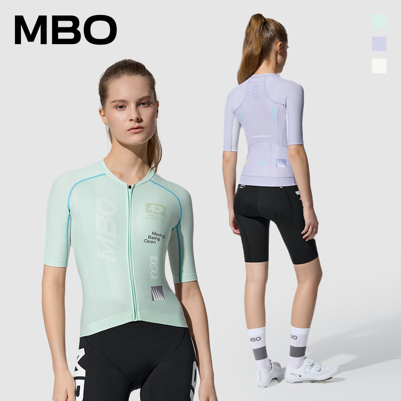 MBO 新款女子夏季潮流时尚 透气短袖骑行服 C316上衣 吸湿速干