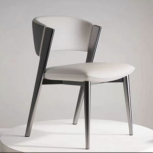 意式极简餐椅轻奢椅子家用靠背椅简约现代餐桌椅软包咖啡厅休闲椅