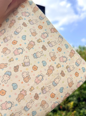 可爱米菲60支纯棉娃衣手工宠物diy发圈抱枕面料148*50cm