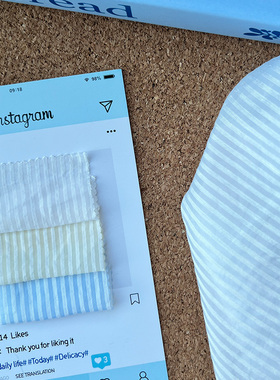 BJD迷你条纹透气娃衣衬衣手工面料