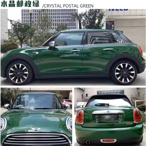 PET水晶邮政绿色汽车改色膜补膜