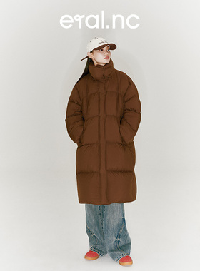 漫游001 eralnc长款羽绒服女爆款独特新款秋冬时尚中长款加厚外套