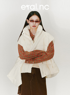 漫游001 eralnc羽绒马甲女款加厚冬季时尚宽松立领设计感羽绒内胆