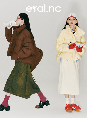 漫游001 eralnc短款羽绒服女新款小个子秋冬独特加厚鸭绒时尚外套