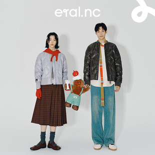 鸭绒加厚外套 羽绒服男女秋冬2024棒球领设计感情侣款 eral nc短款