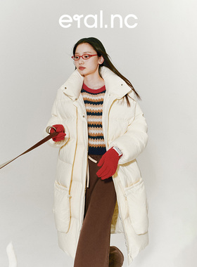 漫游001 eralnc长款羽绒服女设计感新款秋冬季时尚中长款加厚外套